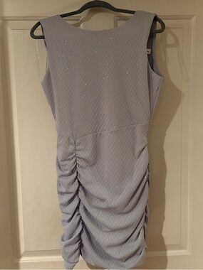 Emerald Sundae Sparkle Periwinkle Ruched Sheath Dress